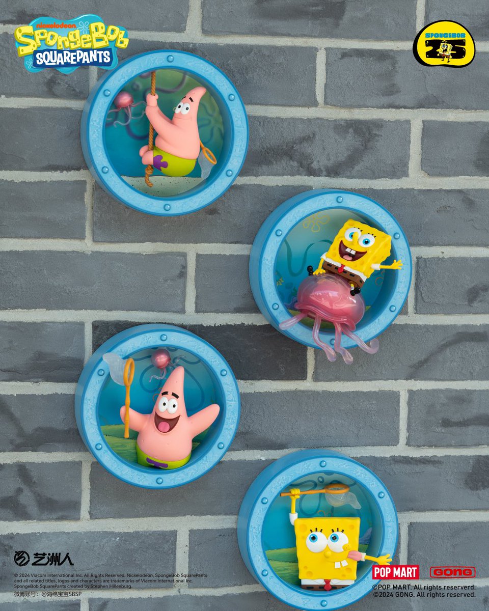 🆕 SpongeBob's Windowシリーズ スポンジ・ボブの家の窓を背景に、楽し