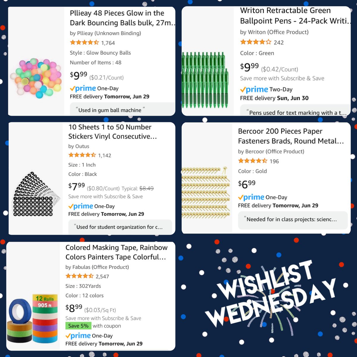 Katie Evans (@kmevans3) on Twitter photo Wishlist Wednesday is here 🎆 Thank you for the love shown. Here are a few items on our list under $10!
Your shares and support are beyond appreciated for year 19 <a href="/citrusgrovevcs/">Citrus Grove Eagles</a> <a href="/volusiaschools/">Volusia County Schools</a> Much ❤️.
amazon.com/hz/wishlist/ls… Wishlist Wednesday is here 🎆 Thank you for the love shown. Here are a few items on our list under $10!
Your shares and support are beyond appreciated for year 19 <a href="/citrusgrovevcs/">Citrus Grove Eagles</a> <a href="/volusiaschools/">Volusia County Schools</a> Much ❤️.
amazon.com/hz/wishlist/ls…