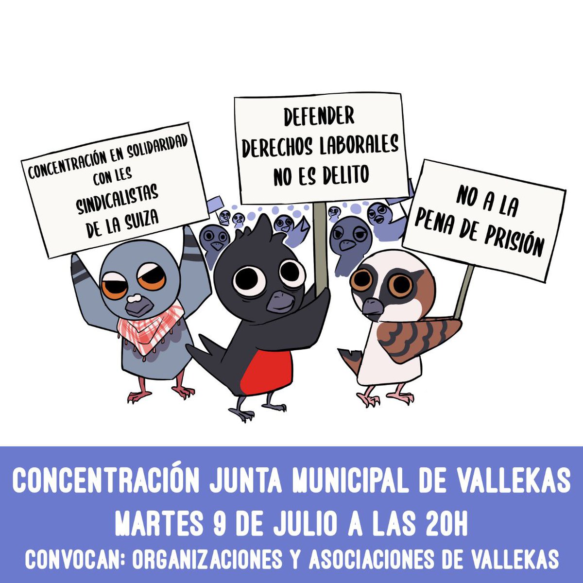 MadresCR's tweet photo. El próximo martes 9 julio nos concentramos ante la Junta Municipal de Vallekas en solidaridad con las @6delaSuiza.
No podemos permitir que defender nuestros derechos, hacer sindicalismo, se convierta en delito.
Aquí el caso👇
https://t.co/pv21mCrsqj https://t.co/9iNycuXZKd