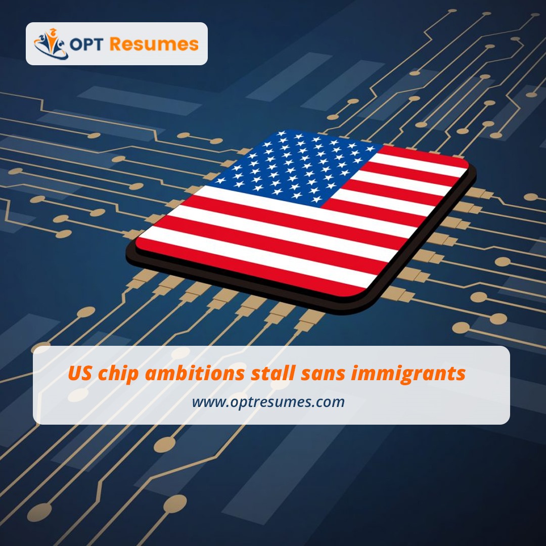 optresumes's tweet photo. US chip ambitions threatened by skilled worker shortage.  Immigration restrictions hindering access to top talent.  Can the US find a solution?  #USManufacturing #TechJobs #ImmigrationReform https://t.co/Exrla7LaBr