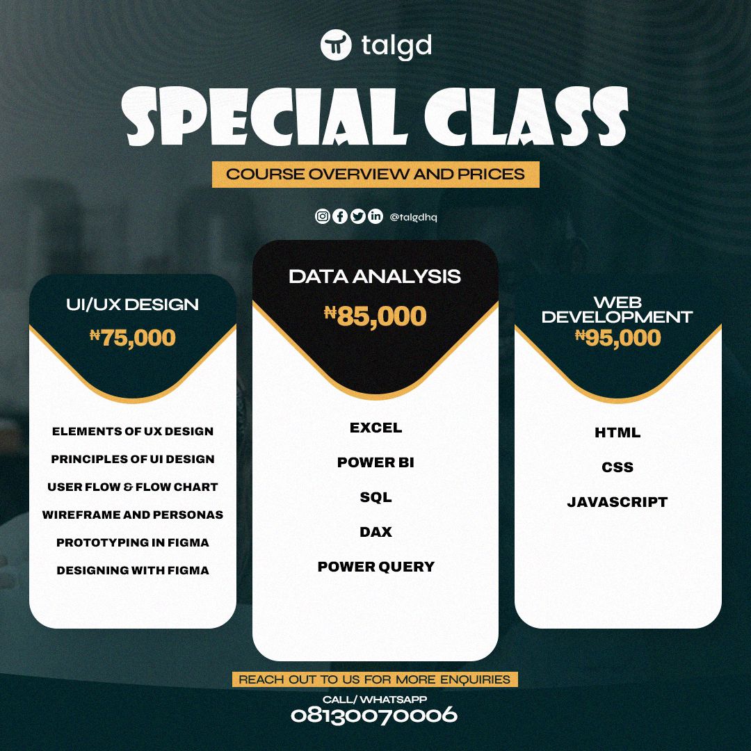 talgdhq's tweet photo. Take control of your future today!

Prices for our flexible learning program are going up soon.

Take advantage of our current pricing before the change takes effect.

Learn on your schedule, at your pace, and become career-ready! 

#Talgd #osogbo #Tech #careerdevelopment https://t.co/DC0CusoOBy