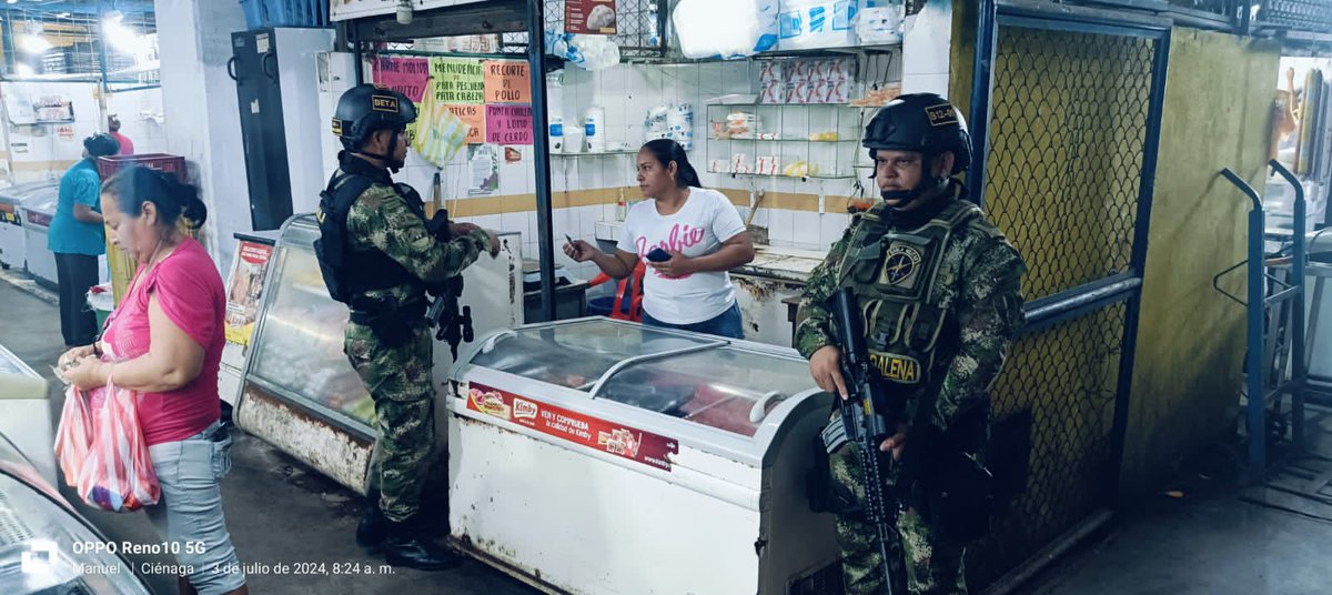 #Gaula Militar Magdalena, realiza Campaña de Prevención sector comercio centro  de Cienaga  Departamento del Magdalena, difundiendo nuestra campaña, #YoNoPagoYoDenuncio y la linea gratuita nacional 147