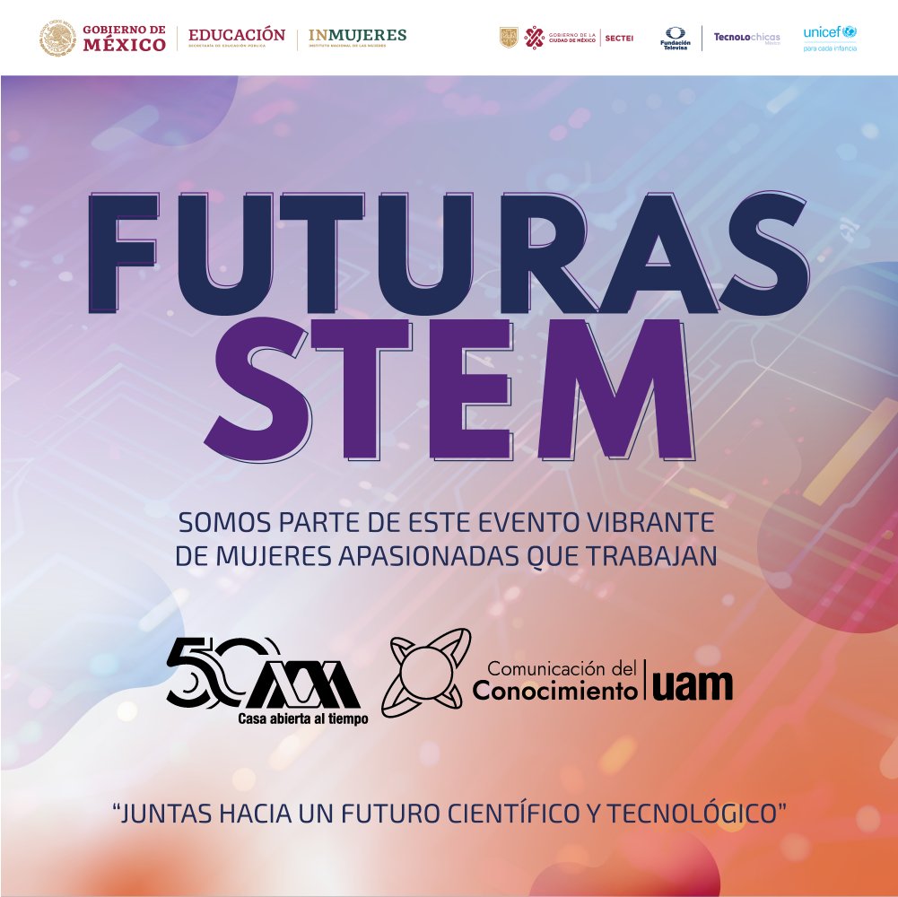 ConocimientoUAM's tweet photo. 🔬 ¡STEM para niñas y adolescentes! 🌟🚀
📆 6 jul, 9-15 h
📌 Av. Universidad 1200, Col. Xoco, Benito Juárez
🔗 Regístrate en: https://t.co/xlIBAyLEzd
#FuturasSTEM #UAM #UAM50 #ConocimientoUAM
@UAM_Lerma @UAMAzcOficial @UAM_Iztapalapa @uamxoficial @uamcuajimalpa @lauammx https://t.co/scXiUNG6kB
