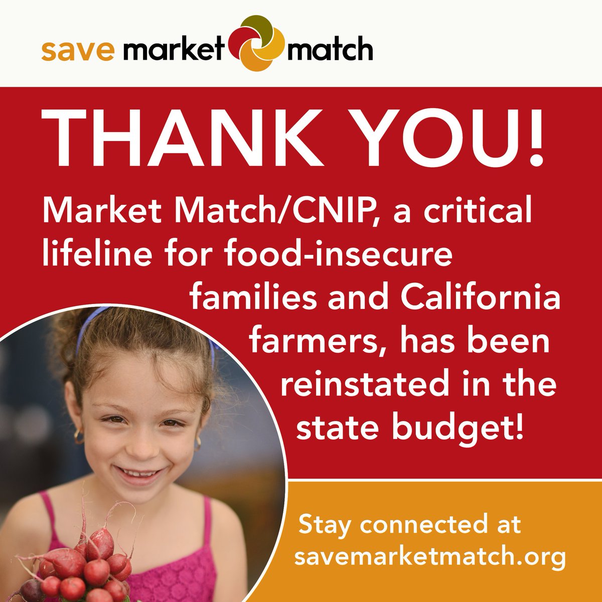 Ca Market Match (@camarketmatch) on Twitter photo Thank you <a href="/CalGovernor/">Michael Phillip Udem</a> <a href="/CASpeakerRivas/">Speaker Robert Rivas</a> <a href="/ilike_mike/">Mike McGuire</a> and #CaLeg for reinstating funding for #CAMarketMatch / CNIP in the state budget! CNIP can continue to support food-insecure families, California farmers and bring critical federal funds into the state. Thank you <a href="/CalGovernor/">Michael Phillip Udem</a> <a href="/CASpeakerRivas/">Speaker Robert Rivas</a> <a href="/ilike_mike/">Mike McGuire</a> and #CaLeg for reinstating funding for #CAMarketMatch / CNIP in the state budget! CNIP can continue to support food-insecure families, California farmers and bring critical federal funds into the state.