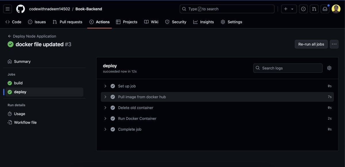 codewithnadeem's tweet image. Just deployed my first backend on AWS using Docker! 🚀🔧 First-time Docker user and already hooked—what an exciting experience! #DevJourney #CloudComputing #Docker #AWS