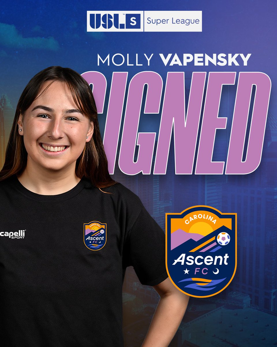 GainbridgeSL's tweet image. A new 'keeper with @USYNT experience has joined the climb 🧗‍♀️

Molly Vapensky signed for @carolinaascent on a @USL_Academy deal ✍️