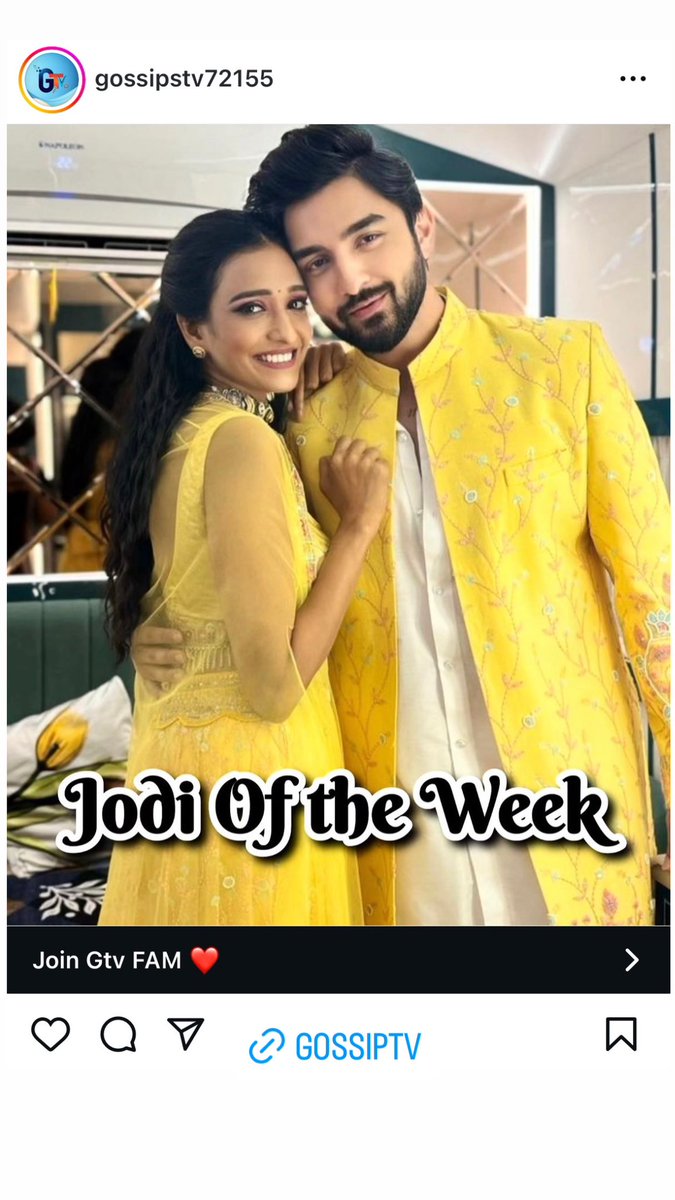 #Bhagyalakshmi <a href="/GossipsTv/">GossipsTv(GTv)</a> Rishmi is Jodi of the week !! 💕💕🧿🧿