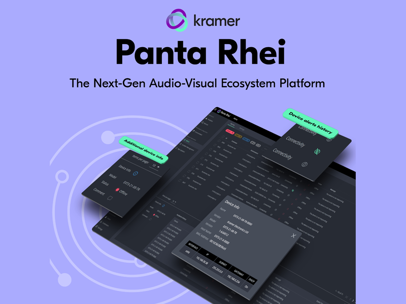 AVNationTV's tweet photo. Discover @KramerElec's game-changing Panta Rhei platform unveiled at #ISE2024! Learn how it integrates AV and IT, enhancing efficiency and user experience. Read more in @tdalbright's latest article! https://t.co/RA4J1nkYVh #avtweeps #AVIndustry #KramerAV #PantaRhei https://t.co/0GM5Rdpzdf