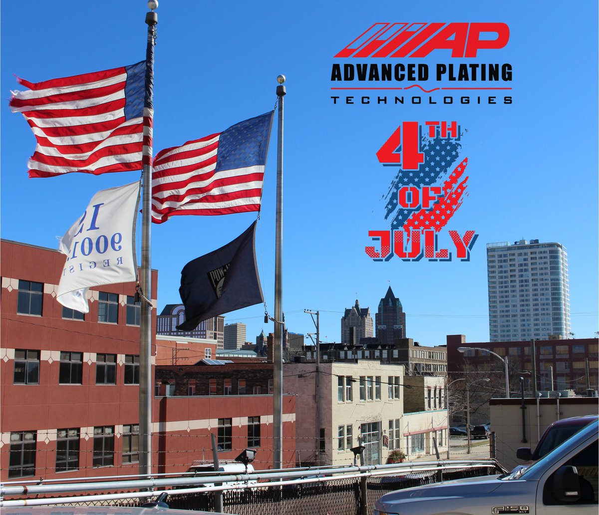 Happy 4th of July from all of us at Advanced Plating! APT is proud to be an American 4th generation family owned company. We salute all those involved in the American manufacturing industry.

#4thofJuly #4thofjulyweekend #America #IndependenceDay