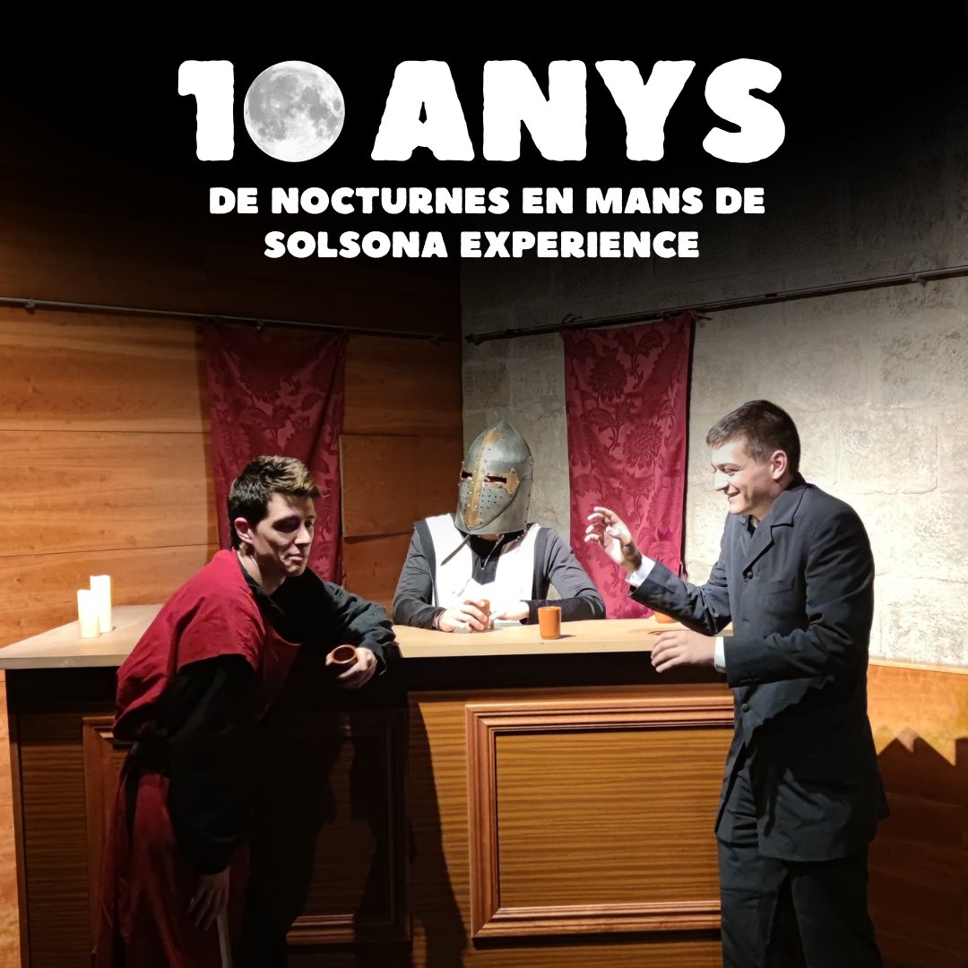 🤔Què fan el comte Ermengol IV i Bernardí Martorell en un bar?

🎭Descobreix-ho a la visita teatralitzada "10 anys de nocturnes en mans de Solsona Experience"

‼️Últimes entrades per demà i demà passat
🎟️entradessolsones.com/activitat/10-a…