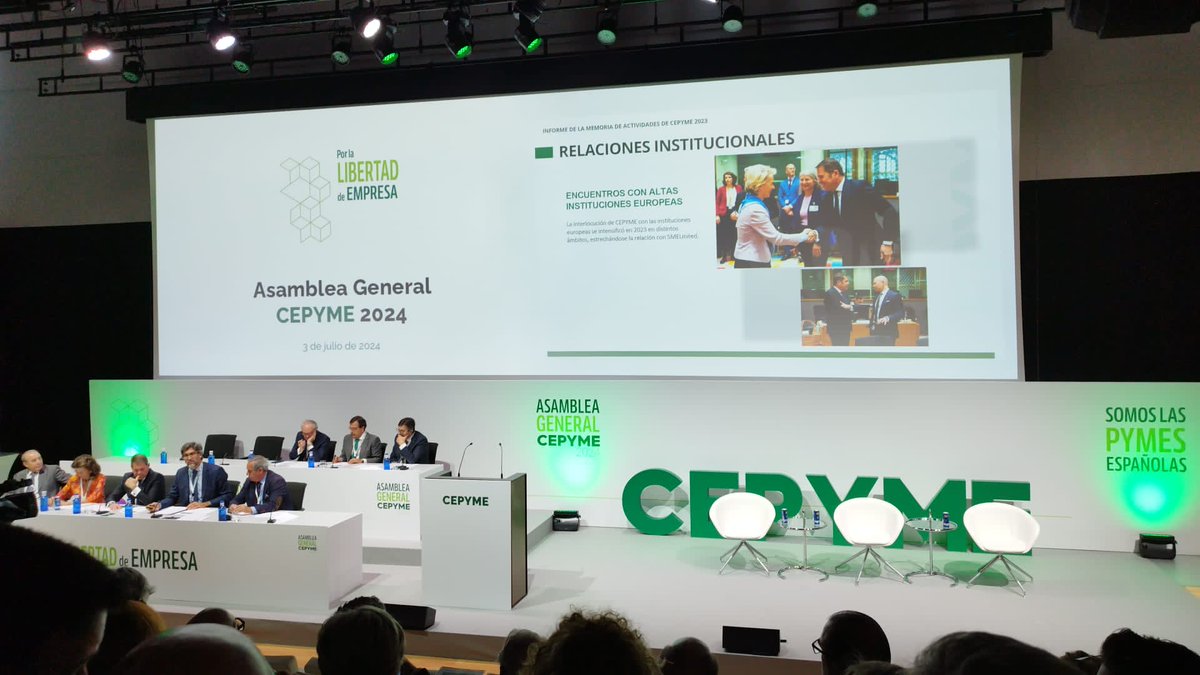 La directora general de <a href="/Ceoecant/">CEOE CEPYME Cantabria</a> , Isabel Cuesta, asiste a la asamblea general de <a href="/cepyme_/">CEPYME</a> , donde se leerá el Manifiesto de la pyme española por la libertad de empresa, para pedir que cese la injerencia gubernamental.

Síguelo en directo ↙️