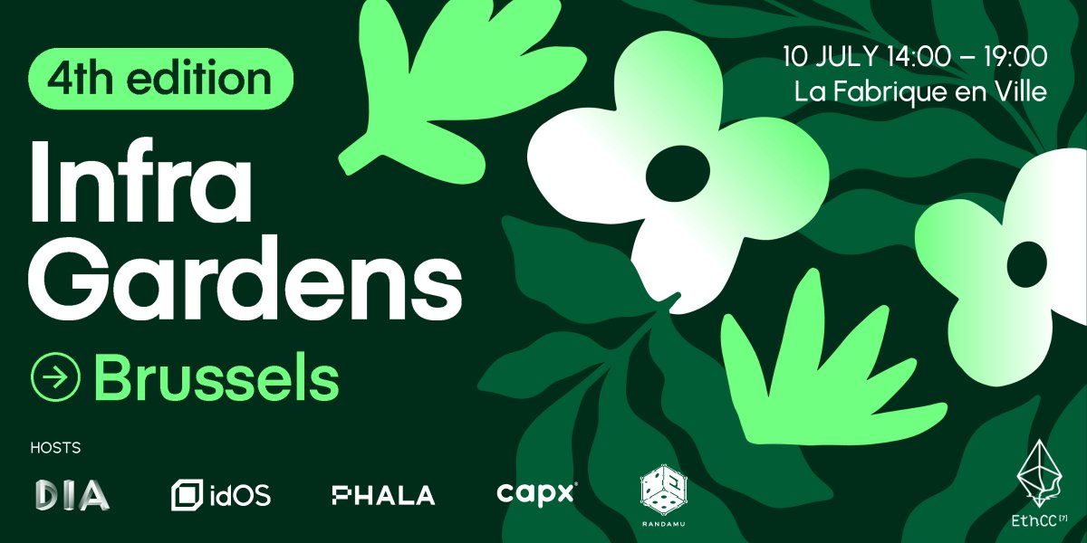 DIAdata_org's tweet image. 🌿 Meet the new co-host for Infra Gardens Brussels: @0xCapx!

Capx AI is an Ethereum L2 enhancing the future of AI Agents. It provides user-owned AI infrastructure and tools, enabling builders to create, monetize, and trade AI Agents.

🎟️ Sign up here: lu.ma/InfraGardens-B…