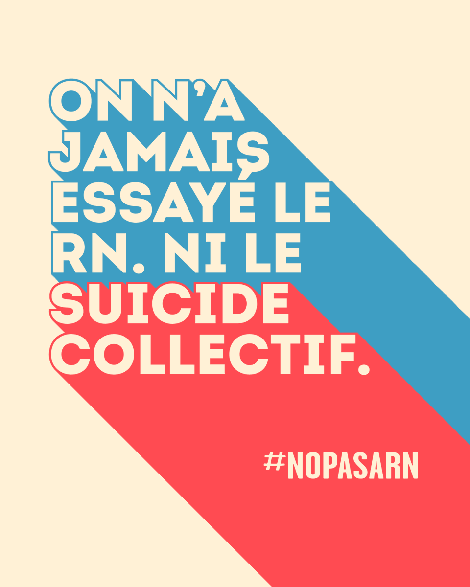 no_pasarn's tweet photo. C’est vrai ça, y a un tas de trucs comme ça qu’on n’a jamais essayé. Mais c’est p’têt qu’il y a une raison...

➡ Hashtag #NoPasaRN
➡ Téléchargez, imprimez, partagez : https://t.co/BnYMI0TAWM

#RN #France #Legislatives2024 #graphisme  #frontrepublicain  #nouveaufrontpopulaire https://t.co/GNpFszyTci