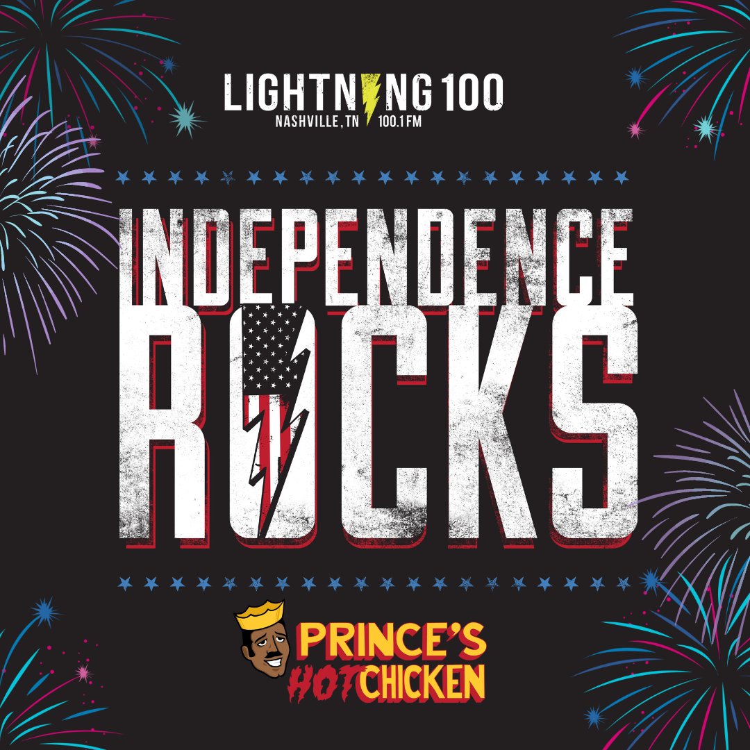 🎆  Celebrate July 4th with your favorite independent station! We'll be spinning local music all day for our Independence Rocks celebration. No matter your plans, tune in to 100.1 where we've got your all-local weekend soundtrack ready to roll all thanks to Prince's Hot Chicken!