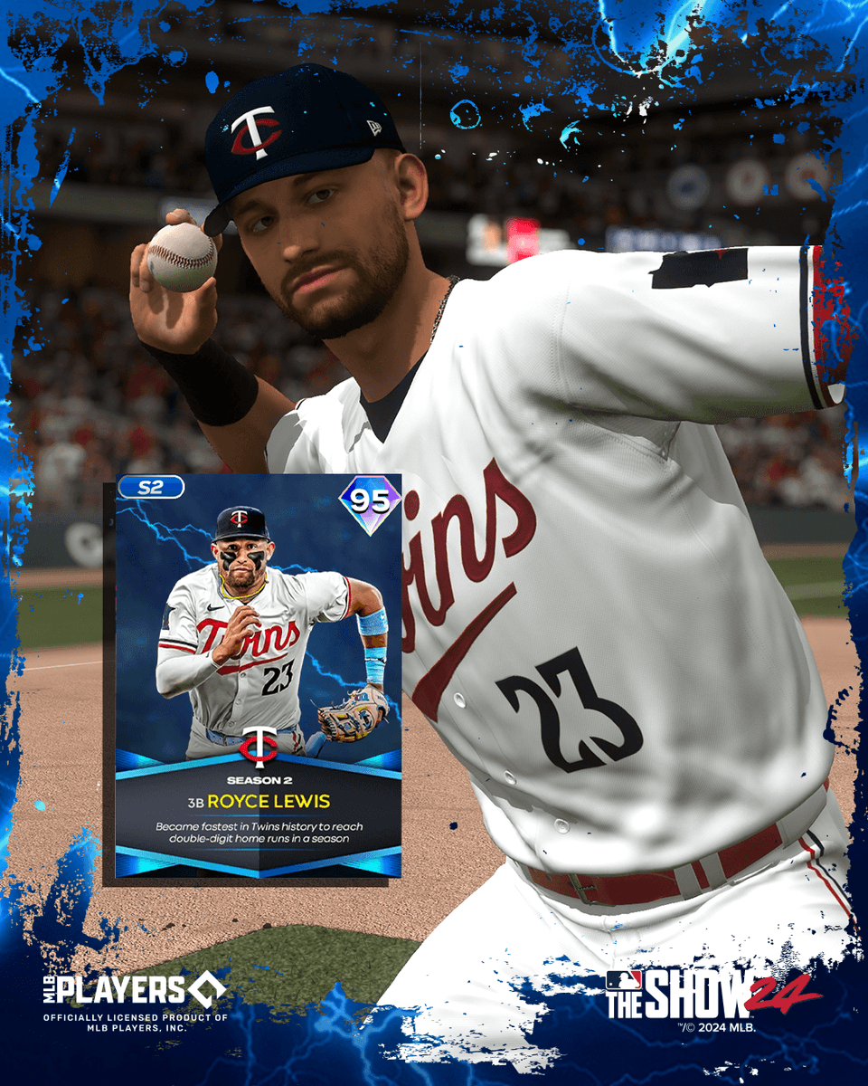 MLB's tweet photo. Next up as a Lightning Player in @MLBTheShow: Royce Lewis!

Earn him and other Season Awards players at 3pm ET/12pm PT! https://t.co/F9XmpSGKK5