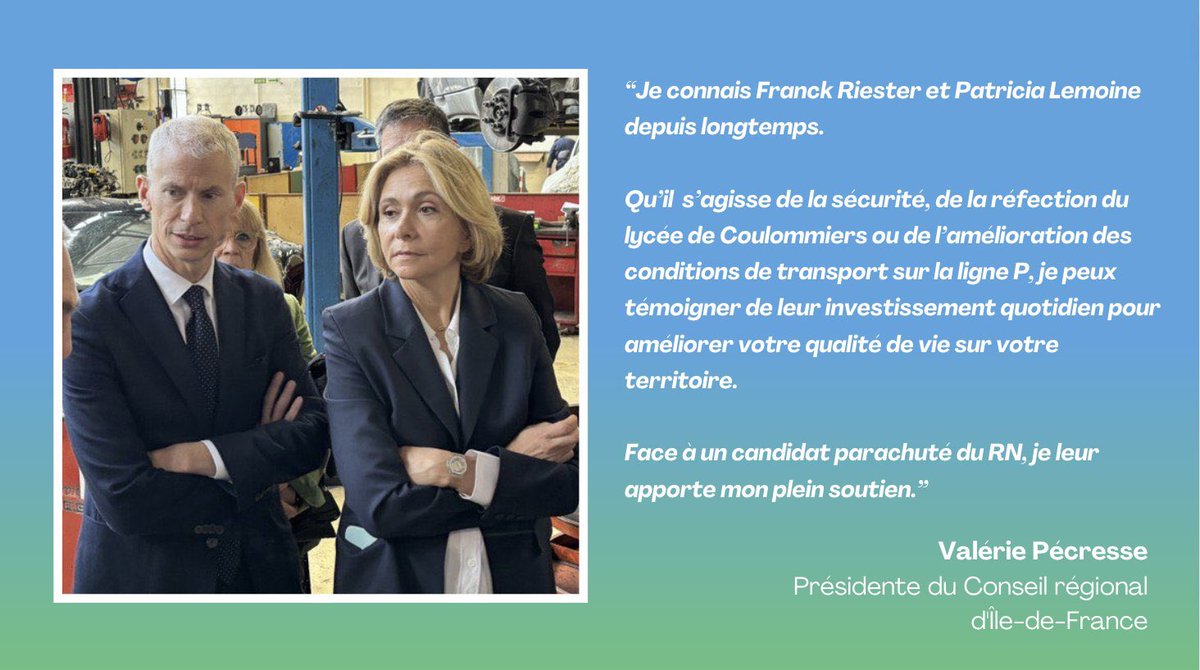 Merci pour ton soutien, chère <a href="/vpecresse/">Valérie Pécresse</a>. 🇫🇷

Nos valeurs républicaines se retrouvent dans ce moment si décisif pour l'avenir de notre pays.