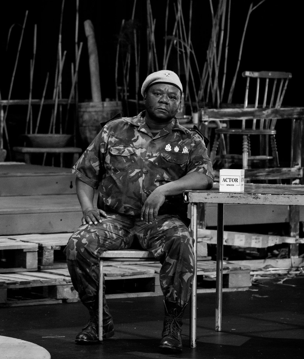 actorspaces's tweet image. IN CHARACTER | Molefi Monaisa as Commander Osembenga on Ruined @markettheatre 

#ActorSpaces 
#InCharacter
#TheatreSpaces