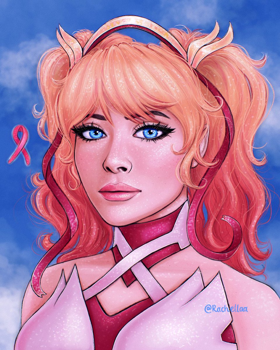 Rachellaa's tweet photo. @PlayOverwatch @BCRFcure Lil portrait of my favourite gal 💖✨ https://t.co/wTiCCo1hYH