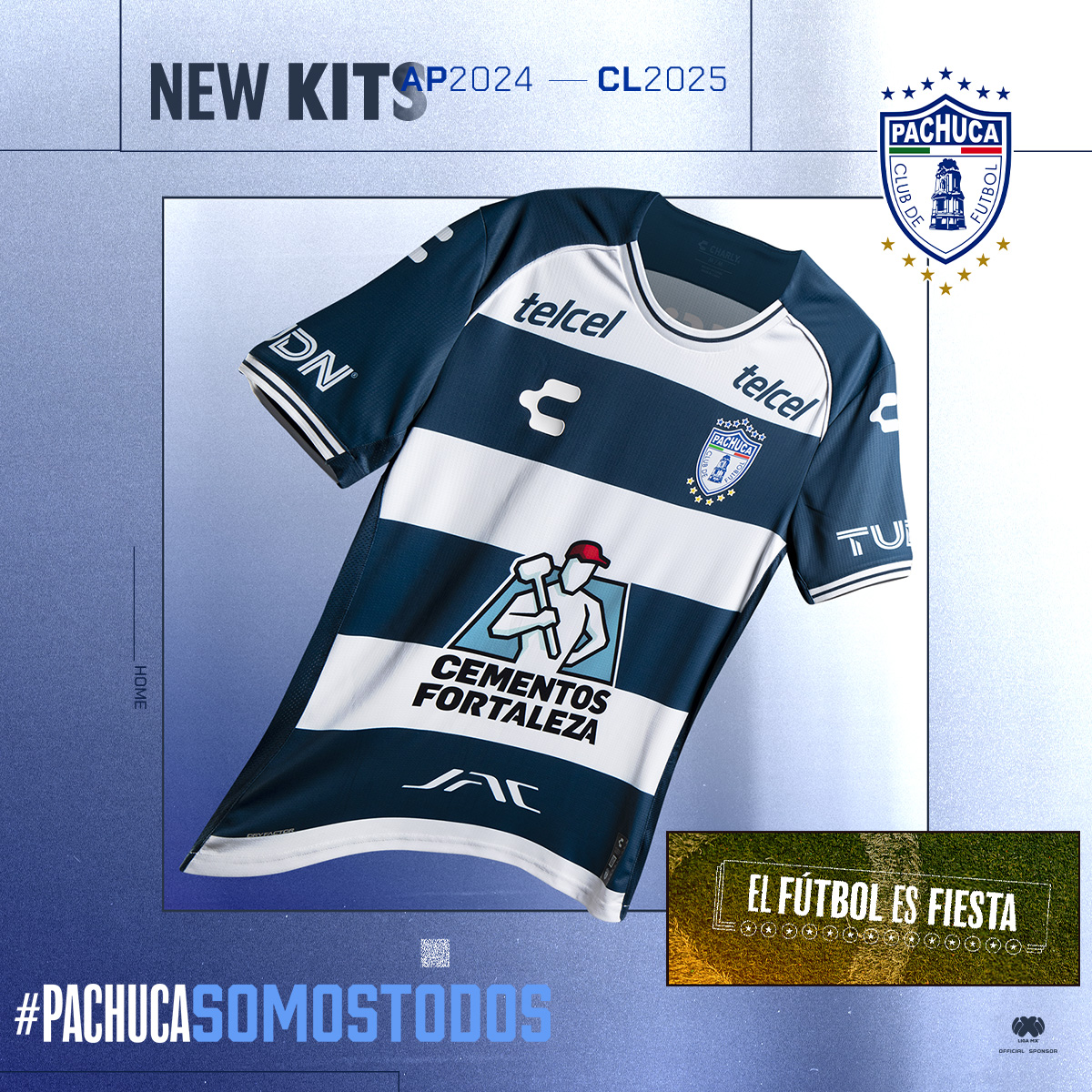 Tuzos's tweet photo. 👕 | ¡Hecho con la esencia de los verdaderos Tuzos! ⚪️🔵

Con elegantes franjas horizontales en azul sobre un fondo blanco puro, este jersey simboliza nuestra devoción y compromiso con los colores que nos definen. Una manifestación de la historia y el legado de la Cuna del Futbol.

Disponible en 📍 #Tuzomania y https://t.co/khf5cIJDo9

@CharlyMxOfi | #PachucaSomosTodos🤍💙