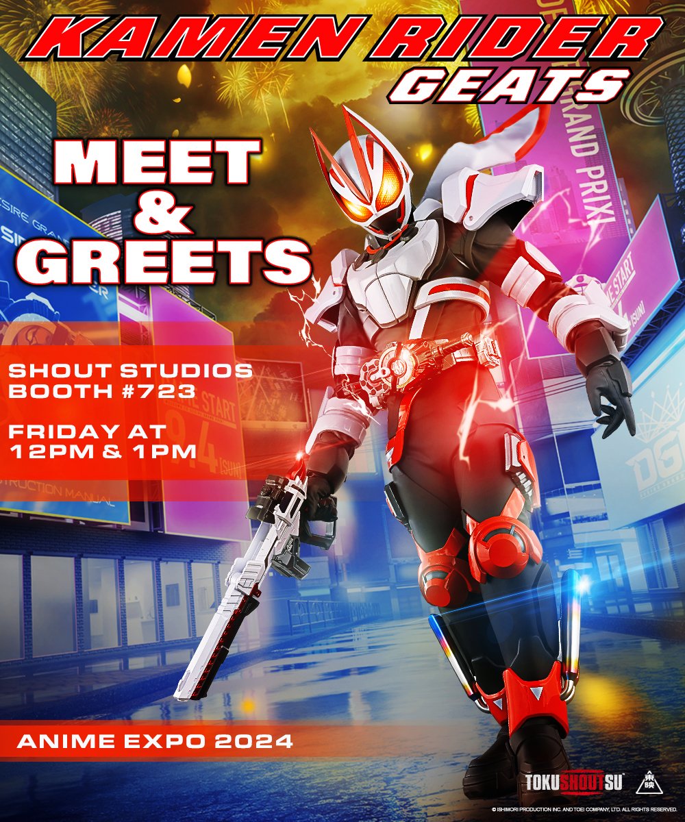 Going to <a href="/AnimeExpo/">Anime Expo</a>?? 🦊📸 <a href="/BandaiCollect/">Bandai Namco Toys & Collectibles America</a> <a href="/TOEI_PR/">東映公式ニュース</a> <a href="/Shout_Studios/">Shout! Studios</a> #KamenRider