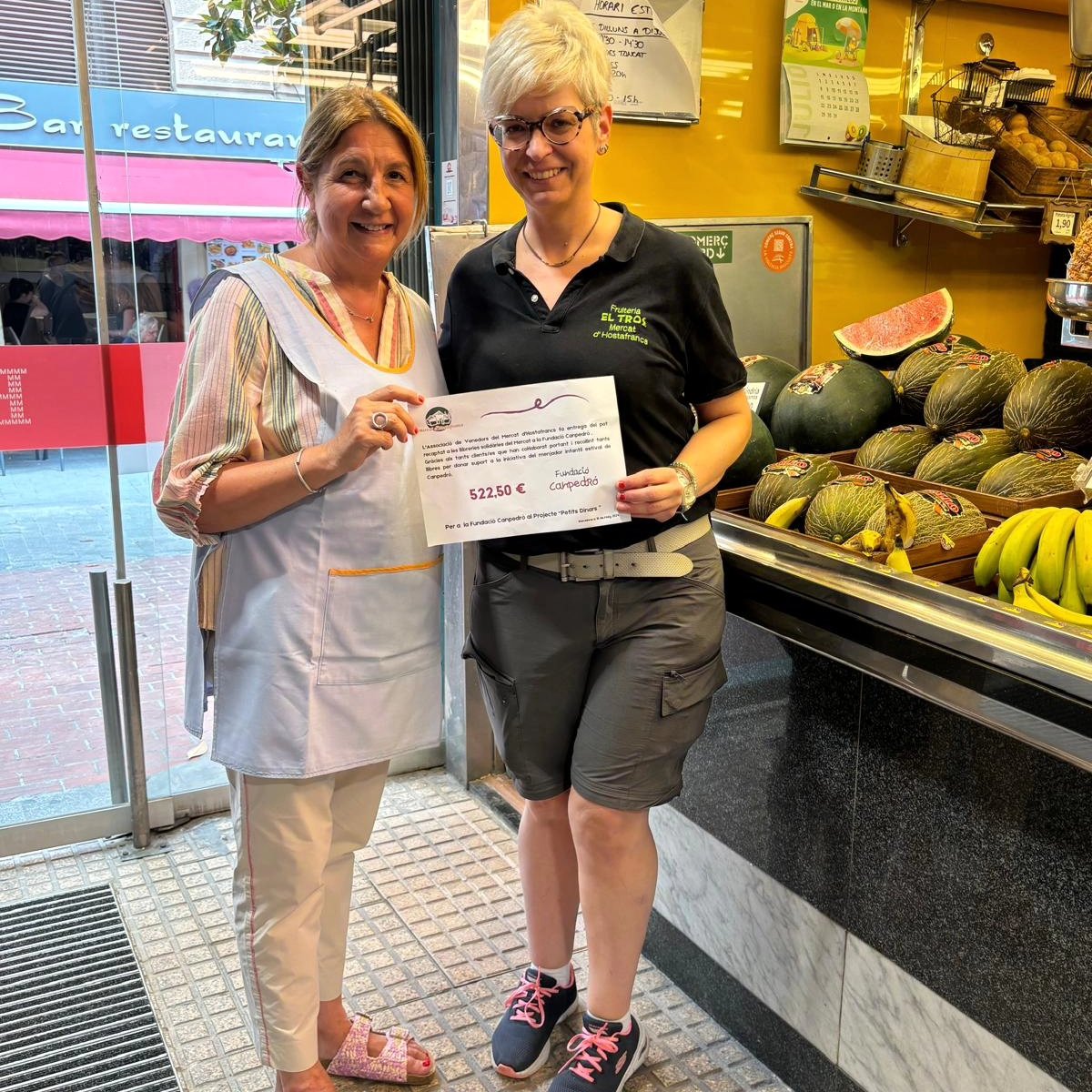 Avui donem les gràcies  a l'Associació de Venedors del Mercet d'Hostafrancs per la seva generositat 🥰🥰🥰