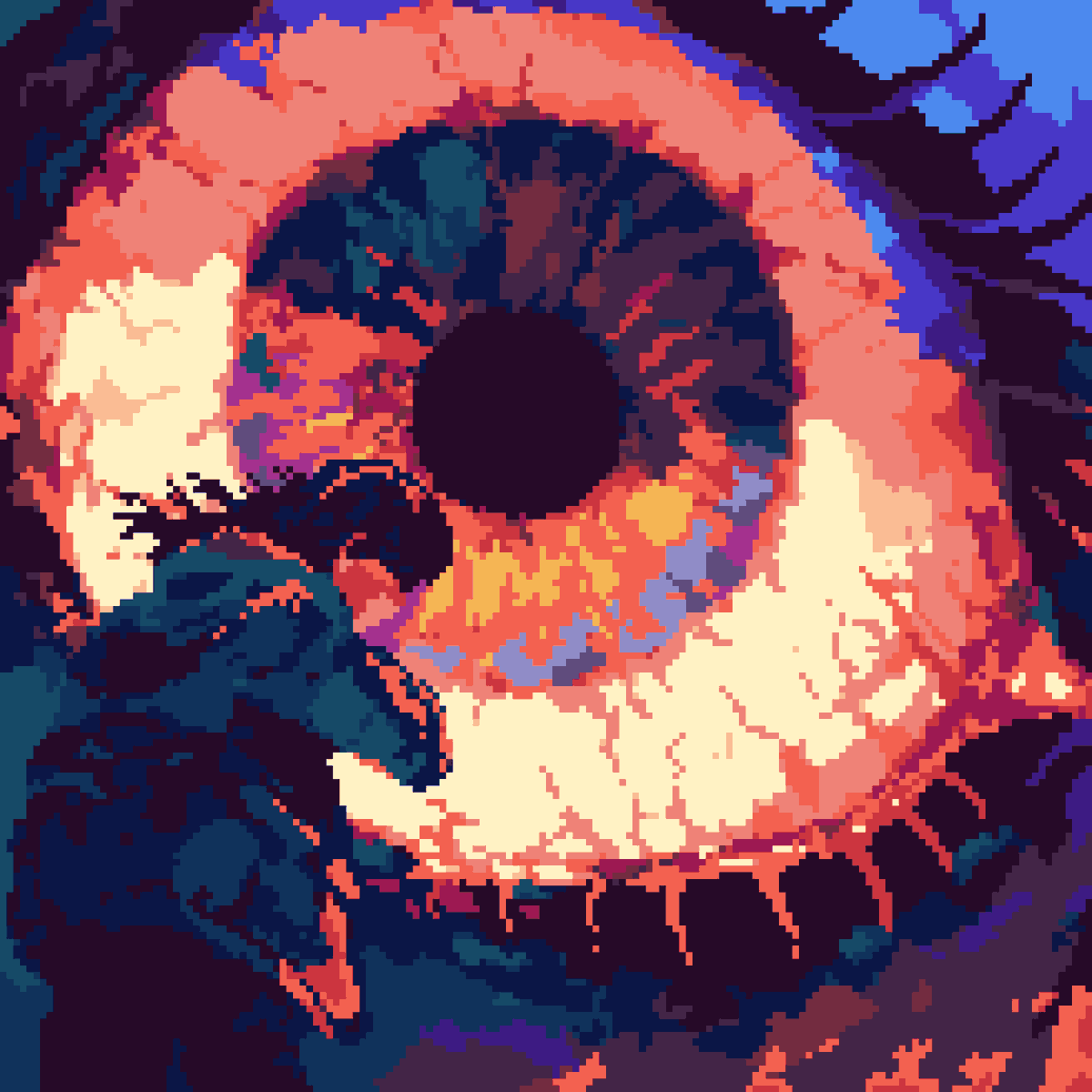 foxers_pixel's tweet photo. Big Brother is watching you 👁️ 
Palette : SAGE57
#pixelart #ドット絵 #aseprite #digitalart #digital #art #pixel #illustration #pixel_dailies #eye https://t.co/MuRVTGvoXe