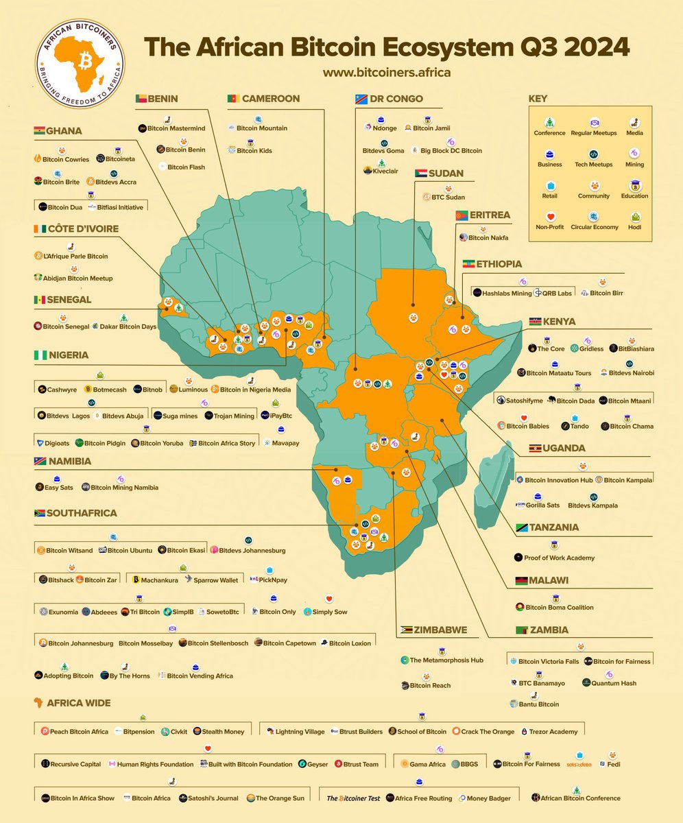 🚨AMAZING: In Africa, over 110 enterprises are currently utilizing #Bitcoin 📷$BTC for their business activitie