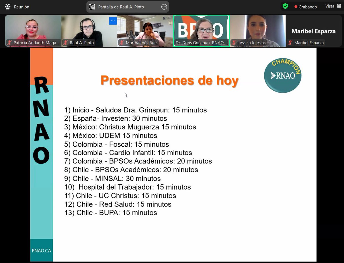 bpsochristusmx's tweet image. El día de hoy nos presentamos en el Consorcio Iberoamericano con la @RNAO líderado por @DorisGrinspun ¡compartimos nuestras actualizaciones con países increíbles! 🇲🇽🇪🇸🇨🇴🇨🇱

#BPSO #BPSOMÉXICO @mruizchavez1