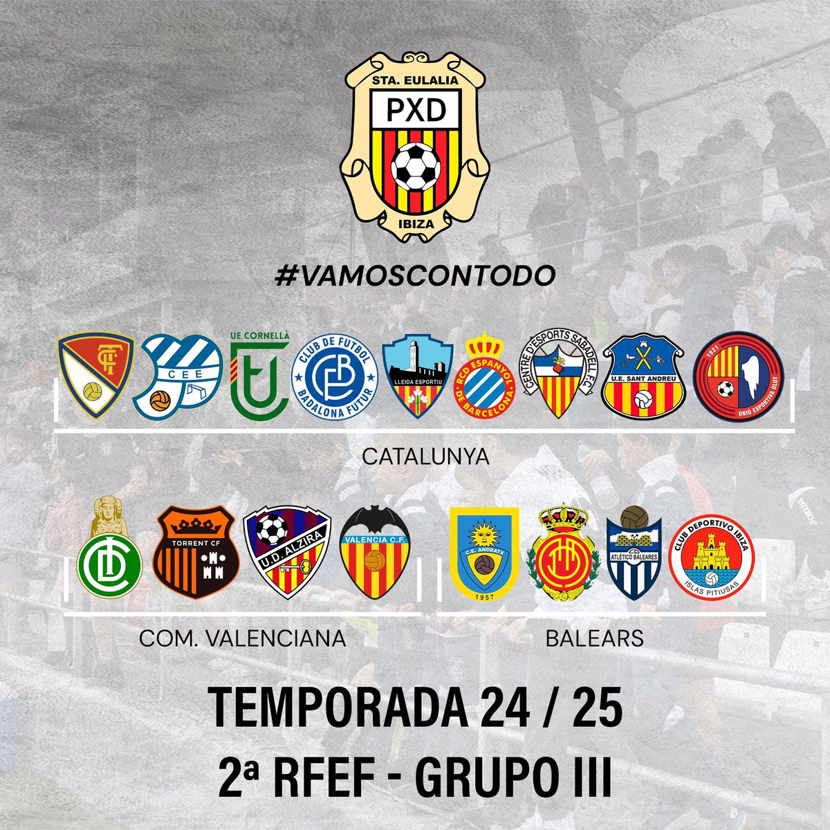 ⚽️ 𝐘𝐀 𝐂𝐎𝐍𝐎𝐂𝐄𝐌𝐎𝐒 𝐀 𝐍𝐔𝐄𝐒𝐓𝐑𝐎𝐒 𝐑𝐈𝐕𝐀𝐋𝐄𝐒 𝐃𝐄𝐋 𝐆𝐑𝐔𝐏𝐎 𝟑 ⚔️

Una temporada complicada con adversarios de mucha entidad, pero estamos con la máxima ilusión 💪💪

🤍🖤 𝑬𝑵𝑫𝑨𝑽𝑨𝑵𝑻, 𝑷𝑬𝑵𝒀𝑨 🖤🤍

#vamoscontodo #scrpeñadeportiva #2rfef #temporada