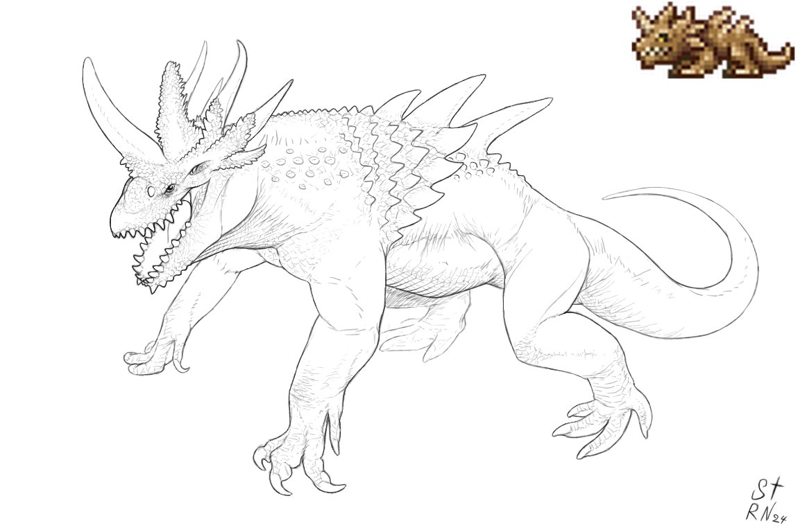 ArtSaturator's tweet image. Realistic design of Basilisk from Terraria