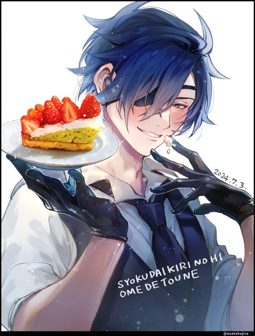 w*P様 手描きイラスト◆ファンアート【燭台切光忠】 刀剣乱舞 燭台切光忠 ファンアート B5サイズ 手描きイラスト - メルカリ