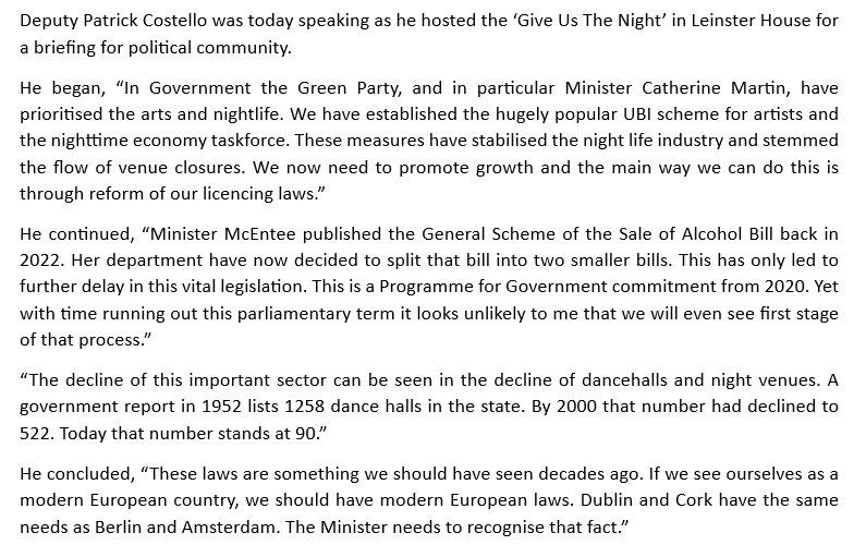 Patrick Costello TD tweet media