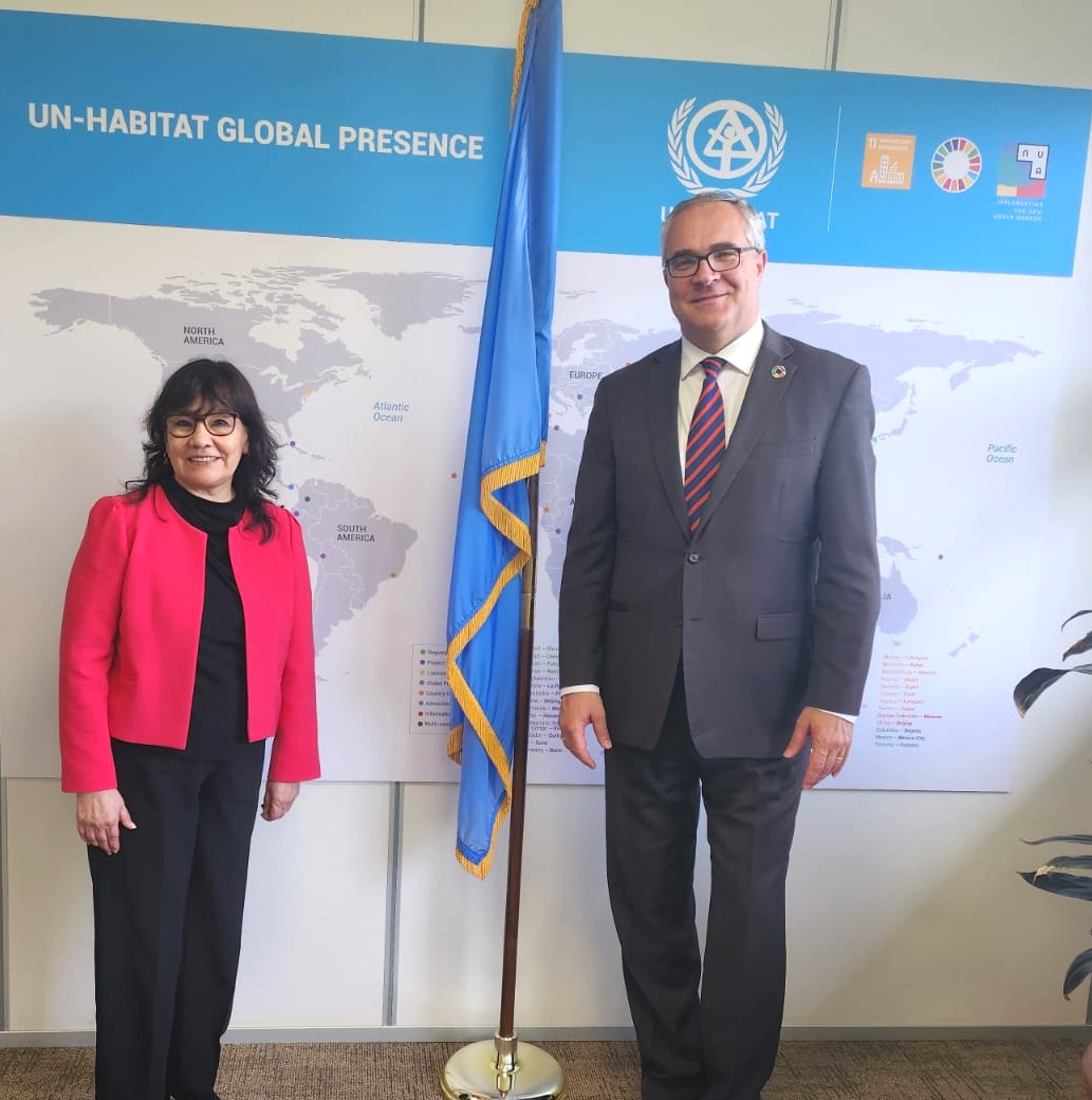 Congratulations to my good friend H.E. <a href="/RomySoniaT/">Romy Tincopa</a>, #Peru's new Amb to Kenya &amp; <a href="/UNHABITAT/">UN-Habitat</a> Permanent Rep.

Good discussions on building a UN-Habitat country programme, bolstering the Amazonian Urban Agenda &amp; deepening collaboration on urban planning &amp; #SDG localization in Peru.