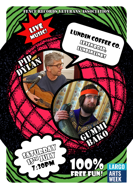 I'll be spanking the plank with Pip Dylan at Lundin Coffee Co during <a href="/LargoArtsWeek/">Largo Arts Week 2024</a> on Saturday 13th July. What's more... it's totally FREE!
