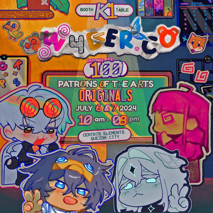 🦋 Hey guys! I'll be at #PotAOriginals this July 6-7, tabling with some friends from W4NDERco at table K1! 

Can do reservations until July 5 through DMs, payment will be in person.

🦋 I'll also be participating in the OC Trading Card Event!

See you there! 