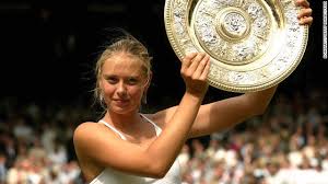 July 3, 2004: Maria Sharapova, 17, powers her way to her first major singles title, defeating two-time defending champion Serena Williams 6-1, 6-4 to win the women’s singles title at Wimbledon. Sharapova becomes the first Russian to win a Wimbledon singles title.