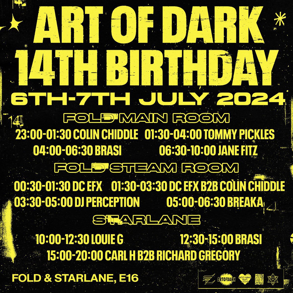 Set times for this Saturday at FOLD &amp; Sunday at Starlane.

Info/Tickets - ra.co/events/1853516