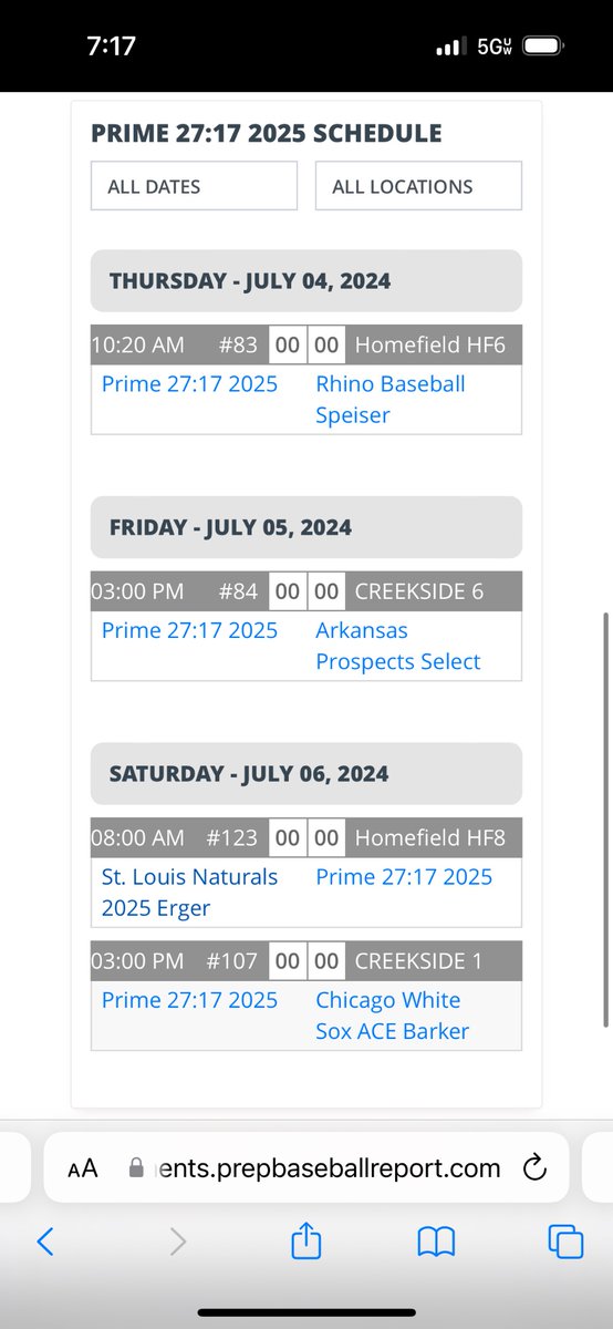 Coaches this weekend schedule