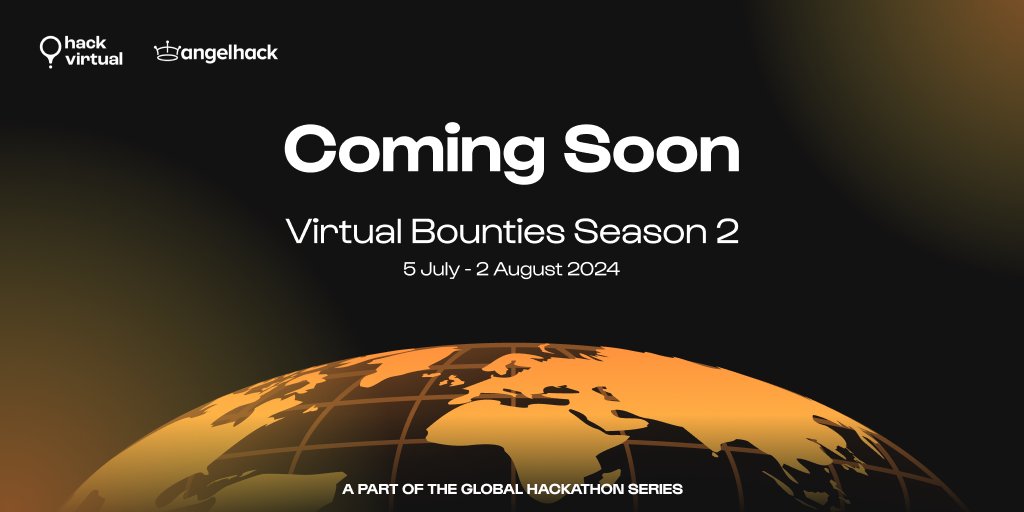 AngelHack's tweet image. Get ready for another round of challenges and climb that #hackglobal leaderboard with Season 2 of our #VirtualBounties! 💰 Season 2 promises even more exciting cutting-edge challenges from top blockchain partners like @Aptos and @zetablockchain.

Coming to you this Friday. 👀