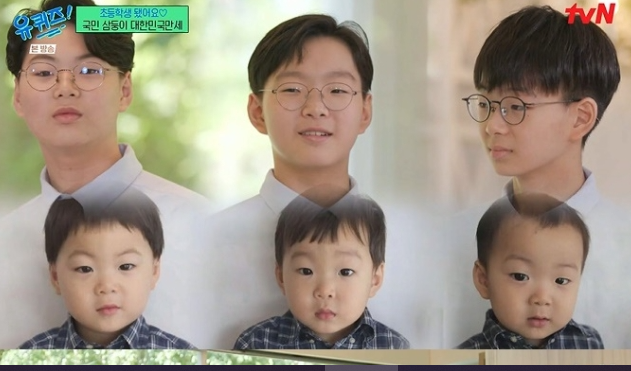 Sekarang udah kelas 6 SD. Berapa sih tingginya kembar tiga ini?

- Daehan 173 cm
- Minguk 175 cm
- Manse 172 cm

Mereka paling tinggi nomor 1, 2, dan 3 di sekolah mereka.

m.entertain.naver.com/now/article/42…