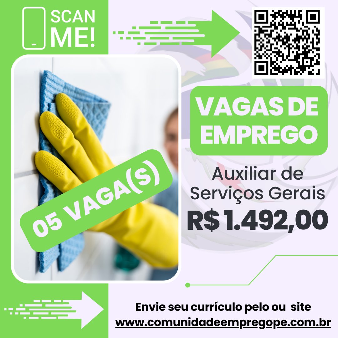 comuemprego's tweet photo. Siga nosso canal do WhatsApp e fique por dentro das oportunidades: https://t.co/si3Ha7D9yq

Divulgue esta vaga entre seus amigos para encontrarmos o candidato ideal. Estamos à disposição pelo WhatsApp: 81 997407546. Boa sorte a todos! https://t.co/cbmNlvGIPx