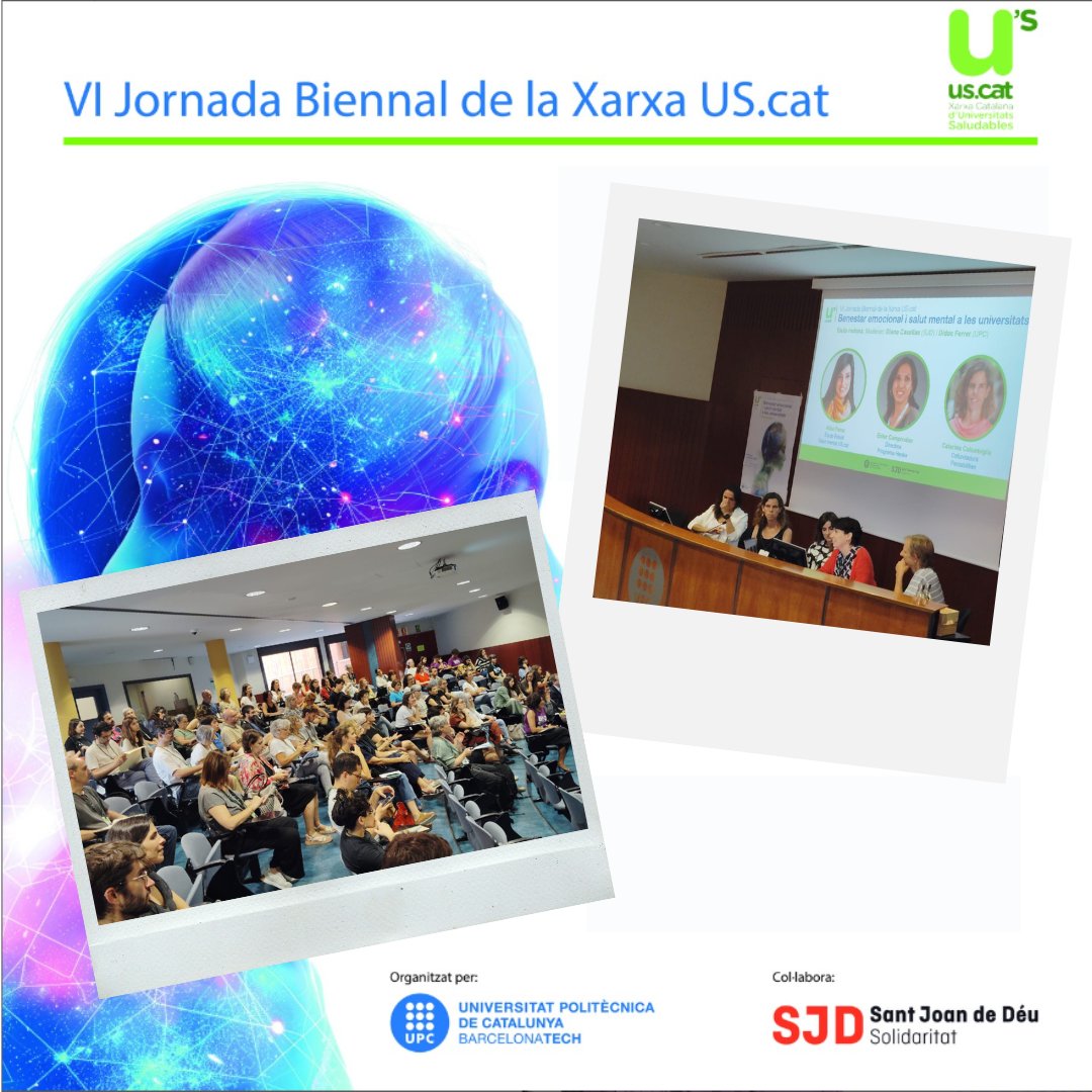 EsportsUPC's tweet photo. Avui té lloc la VI Jornada Biennal que organitza Xarxa Catalana d'Universitats Saludables #UsCat (presidida per @la_UPC), dedicada al #benestaremocional i #salutmental a les comunitats universitàries.

✔Coneixem també els reptes i resultats vinculats a l'esdeveniment.

#inclusio https://t.co/gsfz8XJIlE