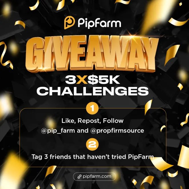 PropFirmSource.com (@propfirmsource) on Twitter photo 🎁SPECIAL GIVEAWAY🎁
WIN A $5.000 CHALLENGE
🔥Like and repost
🔥Follow <a href="/propfirmsource/">PropFirmSource.com</a> & @pip_farm
🔥 Tag 3 friends
Good luck 😉 🎁SPECIAL GIVEAWAY🎁
WIN A $5.000 CHALLENGE
🔥Like and repost
🔥Follow <a href="/propfirmsource/">PropFirmSource.com</a> & @pip_farm
🔥 Tag 3 friends
Good luck 😉