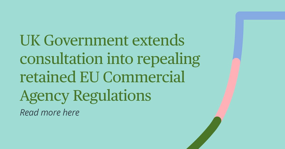 Is it the end of the commercial agency protections? We consider the recent UK government consultation on whether to repeal the Commercial Agents Regulations 1993, an instrument of retained EU law granting additional rights to commercial agents: 2bird.ly/45Xxbeb