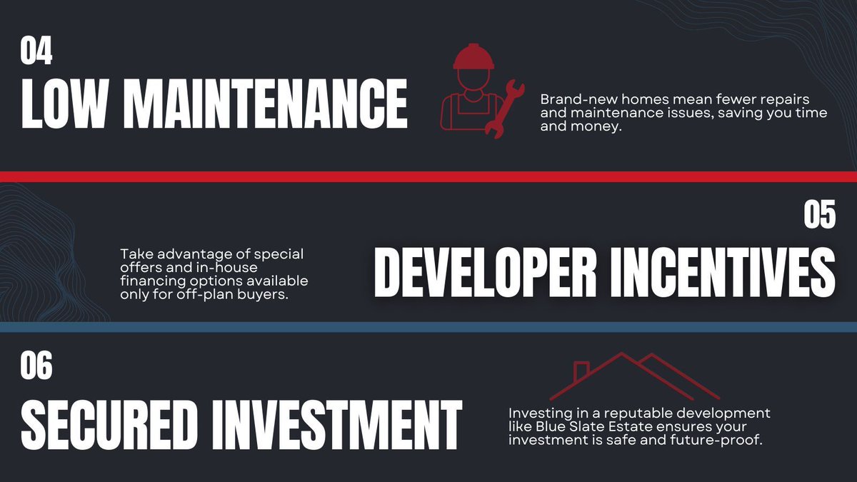 NCQDevelopment's tweet image. The benefits of buying property off-plan 🏡 

#NCQDevelopment #PropertyDevelopment #RealEstateInvestment #LuxuryLiving