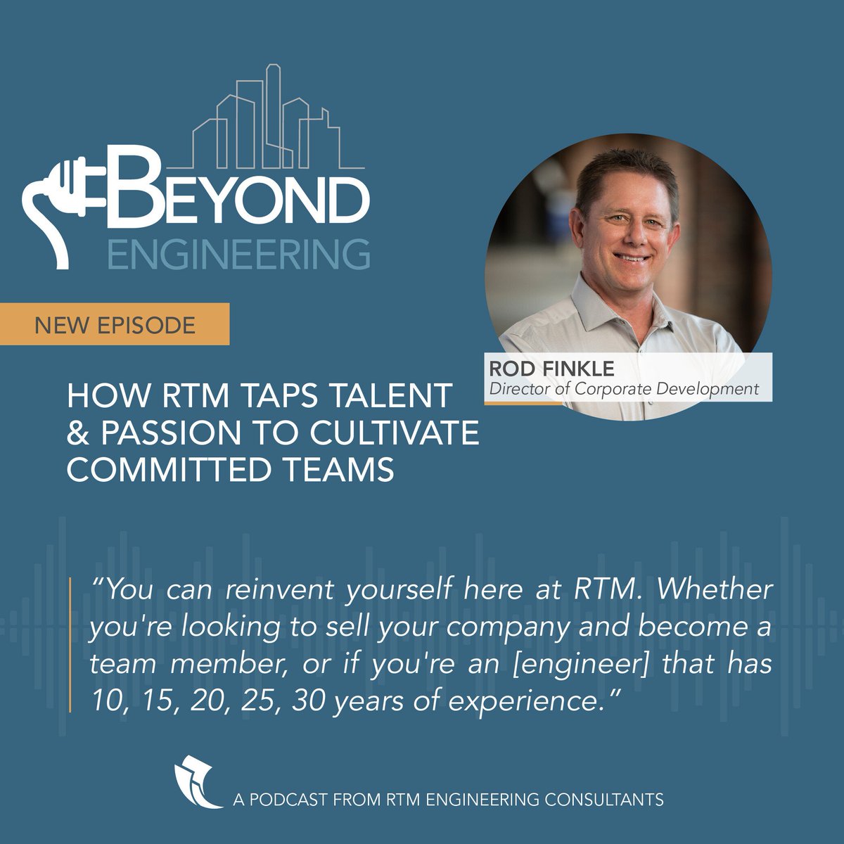 RTM_ENG's tweet image. What happens to your career, your team, and your happiness when roles are optimized to fit each member? In this episode RTM&apos;s Director of Corporate Development, Rod Finkle, and Principal Dave Piluski discuss this and more hubs.ly/Q02F9bk00
#RTMEngineering #beyondengineering