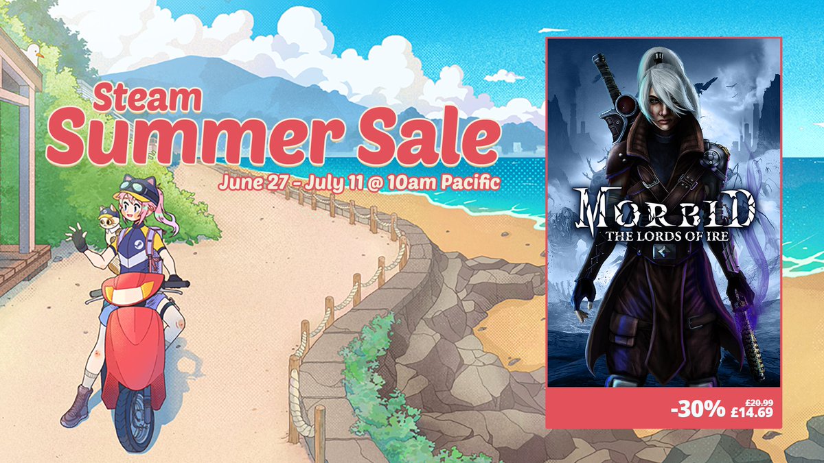 Take on the five fearsome lords of Ire through tortured landscapes 💀

<a href="/MorbidTheGame/">Morbid: The Lords of Ire</a> is currently 30% off in the #SteamSummerSale! 

⚔️Start your gruesome journey now: bit.ly/MTLOI-Steam

#wishlistwednesday #morbid #indiegame #gaming #action #dark #horror #hackandslash #rpg