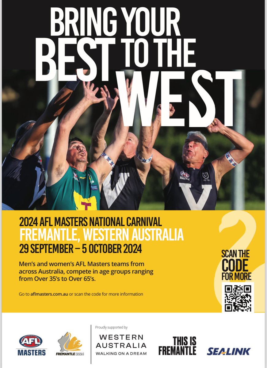 AFLMasters's tweet photo. Hey @lawrencemooney 

We have ACT playing NT at this year’s @AFLMasters National Carnival in Fremantle. #StateOfOrigin https://t.co/r1DNfGN5TH