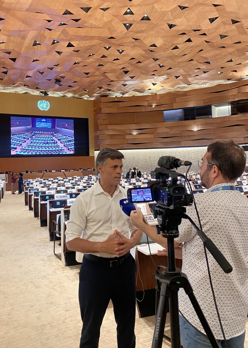 Desde el Consejo de #DDHH en Ginebra para hablar sobre el caso de Venezuela, junto a nuestra líder unitaria @MariaCorinaYa. 

Pueden seguirlo en streaming: webtv.un.org/en/asset/k1w/k…