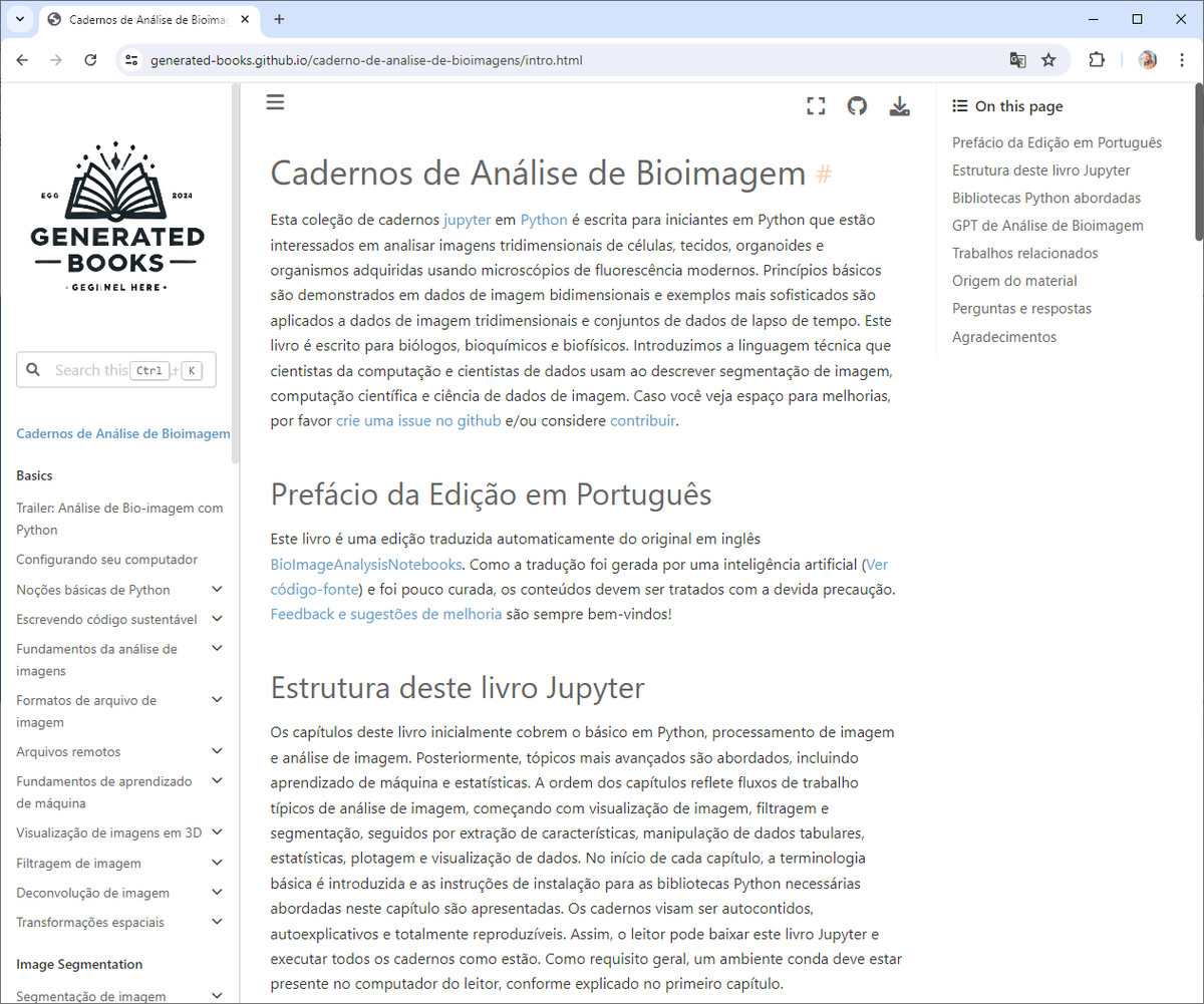 haesleinhuepf's tweet photo. Acabei de traduzir meus cadernos de análise de bioimagens para o português usando IA. Como não falo português, qualquer comentário seria muito bem-vindo!
🔬🖥️🇵🇹🚀
https://t.co/N1KgB86RVV https://t.co/VLizAD3zki